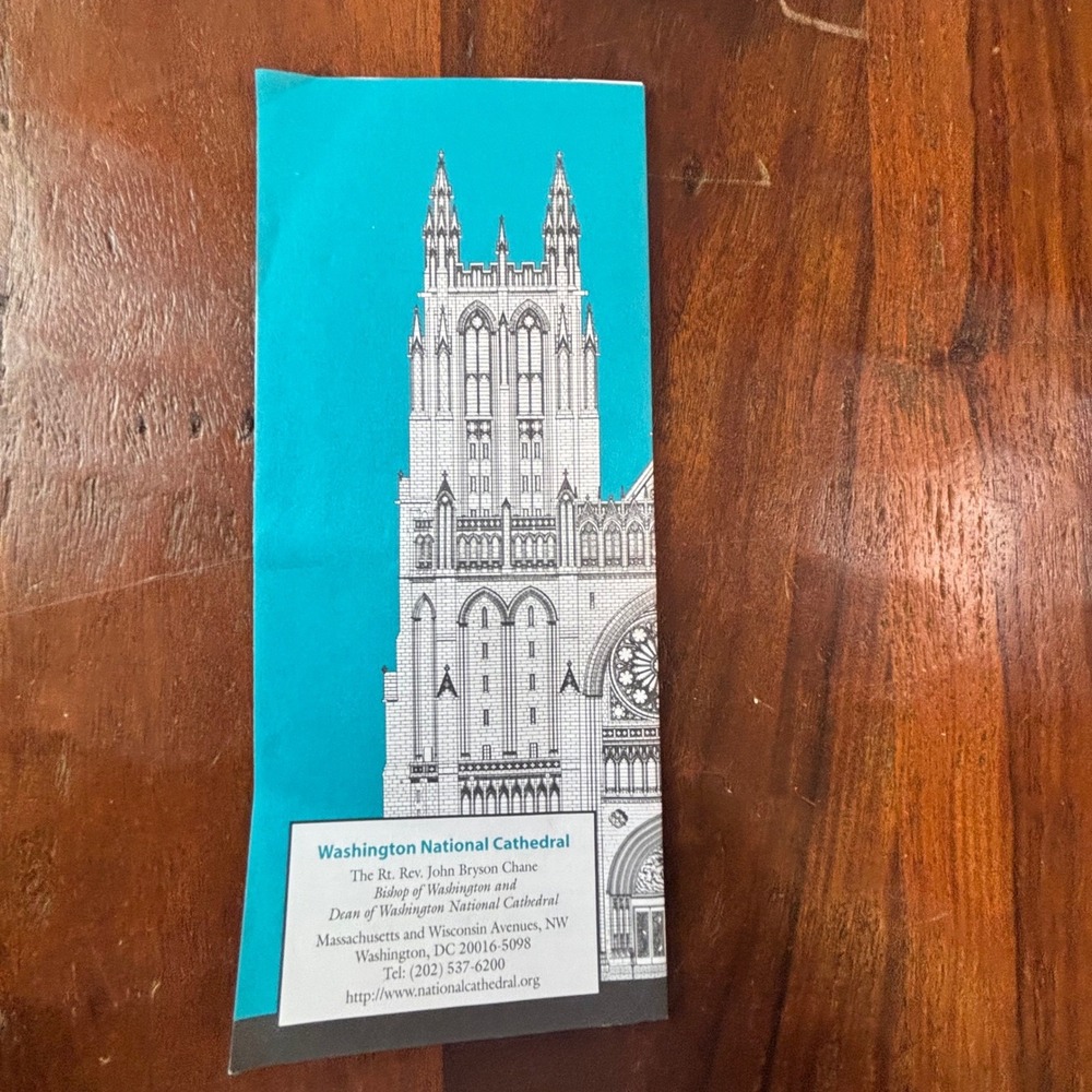 Washington National Cathedral Visitor Guide Map Washington DC Vintage Brochure